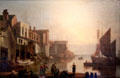 Site of Regent's Dock in Liverpool painting by George Anthony at Museum of Liverpool. Liverpool, England.