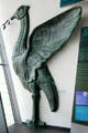 Replica of Liver Bird sculpture which crowns Royal Liver Building at Museum of Liverpool. Liverpool, England.