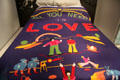 All You Need is Love bed coverlet in Beatles exhibit at Museum of Liverpool. Liverpool, England.