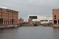 Liverpool Museum seen from Royal Albert Docks. Liverpool, England.