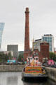 The Pumphouse & Brocklebank motor tug at Albert Dock. Liverpool, England.