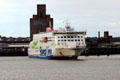 Stena Line ferry departing Mersey River for Belfast. Liverpool, England.