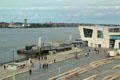 Mersey Ferries terminal & floating dock at Pier Head. Liverpool, England.