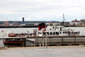 Royal Iris ferry leaves Mersey Ferries dock. Liverpool, England.