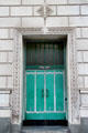 Art Deco entrance door on George's Dock Ventilation Building for Queensway Tunnel. Liverpool, England.