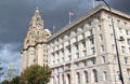 Royal Liver & Cunard Building on Pier Head. Liverpool, England.