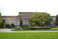 St John's Garden with St George's Hall beyond. Liverpool, England.