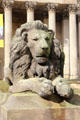 Lion statue by William Grinsell Nicholl at St George's Hall. Liverpool, England.