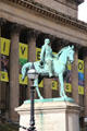 Prince Albert equestrian statue by Thomas Thornycroft at St George's Hall. Liverpool, England.