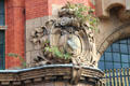 Liver bird carving on Grand Central Hall on Renshaw St. Liverpool, England.