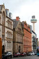 Victorian heritage streetscape along Crosshall St. Liverpool, England