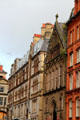 Victorian heritage streetscape along Crosshall St. Liverpool, England.