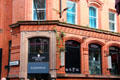 Strawberry Fields Cafe named after Beatles song sits on Mathew Street. Liverpool, England.