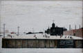 Waterloo Dock, Liverpool painting by Laurence Stephen Lowry at Walker Art Gallery. Liverpool, England.