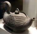 Basalt ware teapot from Staffordshire at Walker Art Gallery. Liverpool, England.