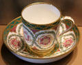 Porcelain coffee cup & saucer by Sevres, France at Walker Art Gallery. Liverpool, England.