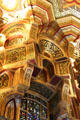 Islamic style gilded ceiling in Arab Room at Cardiff Castle. Cardiff, Wales.