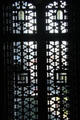 Mishrabaya style window shutters which allow one to look out but not be seen from outside in Arab Room at Cardiff Castle. Cardiff, Wales.