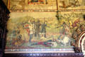 Painted mural of scene from Anarchy by Horatio Walter Lonsdale in Banqueting Hall at Cardiff Castle. Cardiff, Wales.