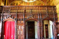 Minstrel Gallery where musicians played during Lord Bute's dinner parties in Banqueting Hall at Cardiff Castle. Cardiff, Wales.