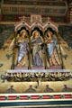 Chimneypiece showing three angels in Small Dining Room at Cardiff Castle. Cardiff, Wales.