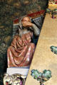 Statue of Sarah, wife of Abraham, flanking chimneypiece in Small Dining Room at Cardiff Castle. Cardiff, Wales.