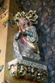 Statue of Abraham flanking chimneypiece in Small Dining Room at Cardiff Castle. Cardiff, Wales.