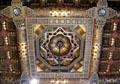 Centerpiece of ceiling in Small Dining Room at Cardiff Castle. Cardiff, Wales.