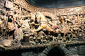 Roman occupation section on Roman Invasion of South Wales sculpted mural by Frank Abraham at Cardiff Castle,. Cardiff, Wales.