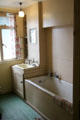 Bathroom as might have been found in post-war prefab house at St Fagans National Museum of History. Cardiff, Wales.