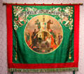 Banner of the Ancient Order of Foresters, Cardiff section belonging to Court of Lady Harriet Clive at St Fagans National Museum of History. Cardiff, Wales.