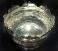 Silver monteith for cooling wine glasses by William Deny of London at National Museum of Wales. Cardiff, Wales.