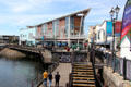 Boardwalk along Cardiff Bay. Cardiff, Wales.