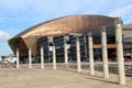 Front of Wales Millennium Centre at Cardiff Bay. Cardiff, Wales.