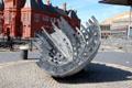 Merchant Seafarers War Memorial by Brian Fell at Cardiff Bay. Cardiff, Wales.