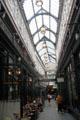 Interior of glass roofed Castle Arcade in Cardiff City Centre. Cardiff, Wales.