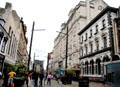 Pedestrian mall in Cardiff City Centre. Cardiff, Wales.