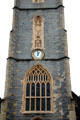 Perpendicular tower of St John the Baptist Church in Cardiff City Centre. Cardiff, Wales.