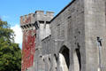 Thick walls of Penrhyn Castle. Bangor, Wales.