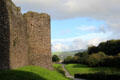 View of countryside which Conwy Castle overlooks. Conwy, Wales.
