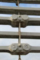 Details of bolted links supporting Telford suspension bridge. Conwy, Wales.