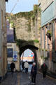 Gateway through walls between old town & harbor. Conwy, Wales.