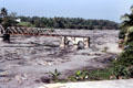 Ruins of railway bridge. Jogyakarta, Indonesia.