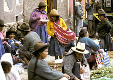 Vendors at market in Pisac. Peru.