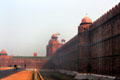 Massive walls of Red Fort. Delhi, India.