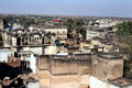 View of Mandawa buildings seen from palace. Mandawa, India.