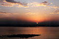 Sunrise over lake at Sardar Sammand. India
