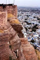 View from ramparts of fort in Jodhpur. India.