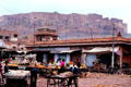 View of fort from Jodhpur market. India.