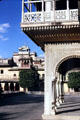 Balconies & archways of Jaipur city palace. India.